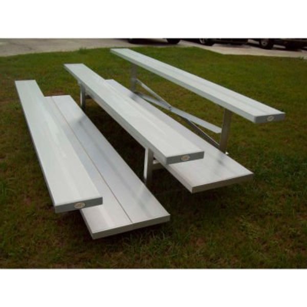 Gt Grandstands By Ultraplay 2 Row National Rep Tip N Roll Aluminum Bleacher, 7-1/2' Long, Single Footboard TR-0207.5STD